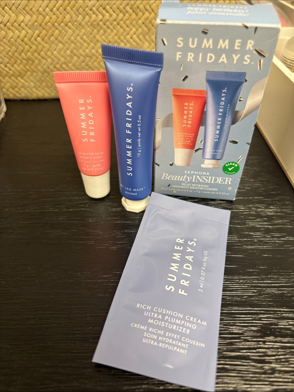 Summer Fridays Pink Lip Butter Balm & Blue Jet Lag Mask Duo